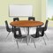 Flash Furniture 60 W, 60 L, 30.25 H, Chrome, Laminate, Particleboard, Plastic, Steel XU-GRP-16CH-A60-HCIRC-OAK-T-A-GG - alternate 1